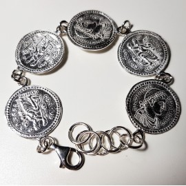 Pulsera de plata monedas romanas