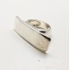 anillo de plata Liso rectangular