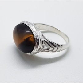 anillo tibetano piedra oval