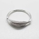 anillo pluma plata