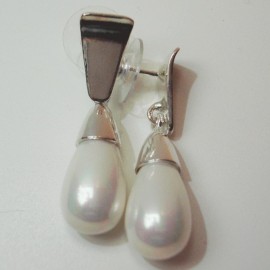 Pendientes con perla articulados